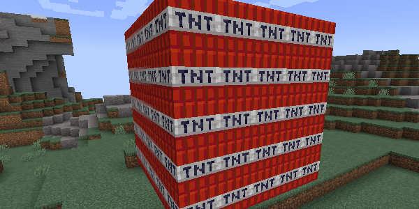 5x5x5 TNT Cube in Minecraft